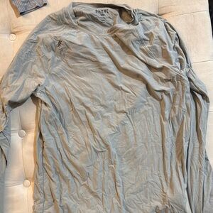 Rhone Gray Long Sleeve Tee Lightweight Casual